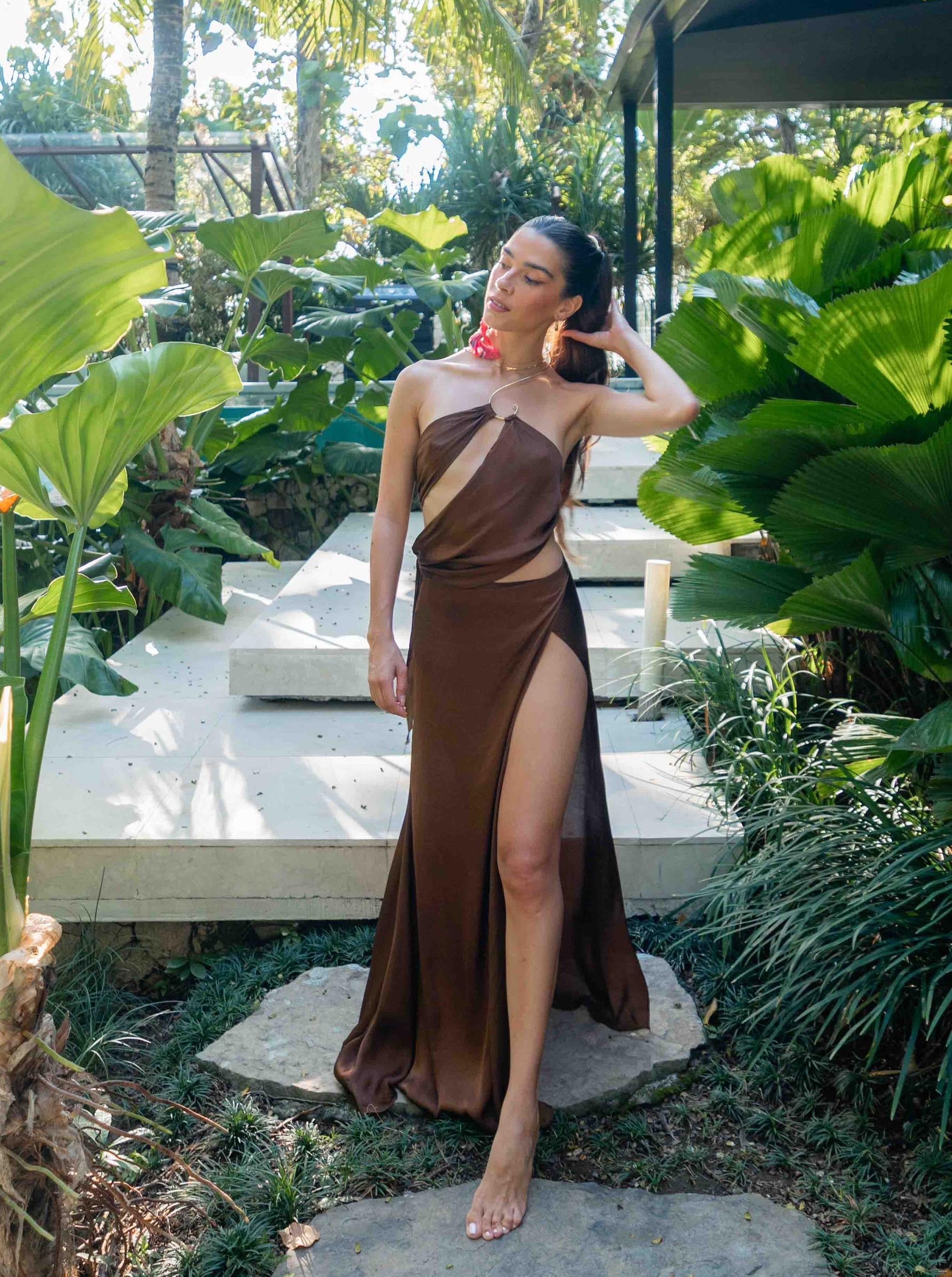 Ava Dress - Liquid Bronze