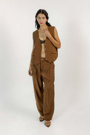 Haily Vest  - Brown