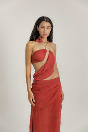 Ava Dress - Raspberry Wine Silk - Pre Order