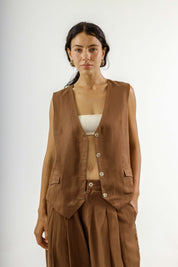 Haily Vest  - Brown