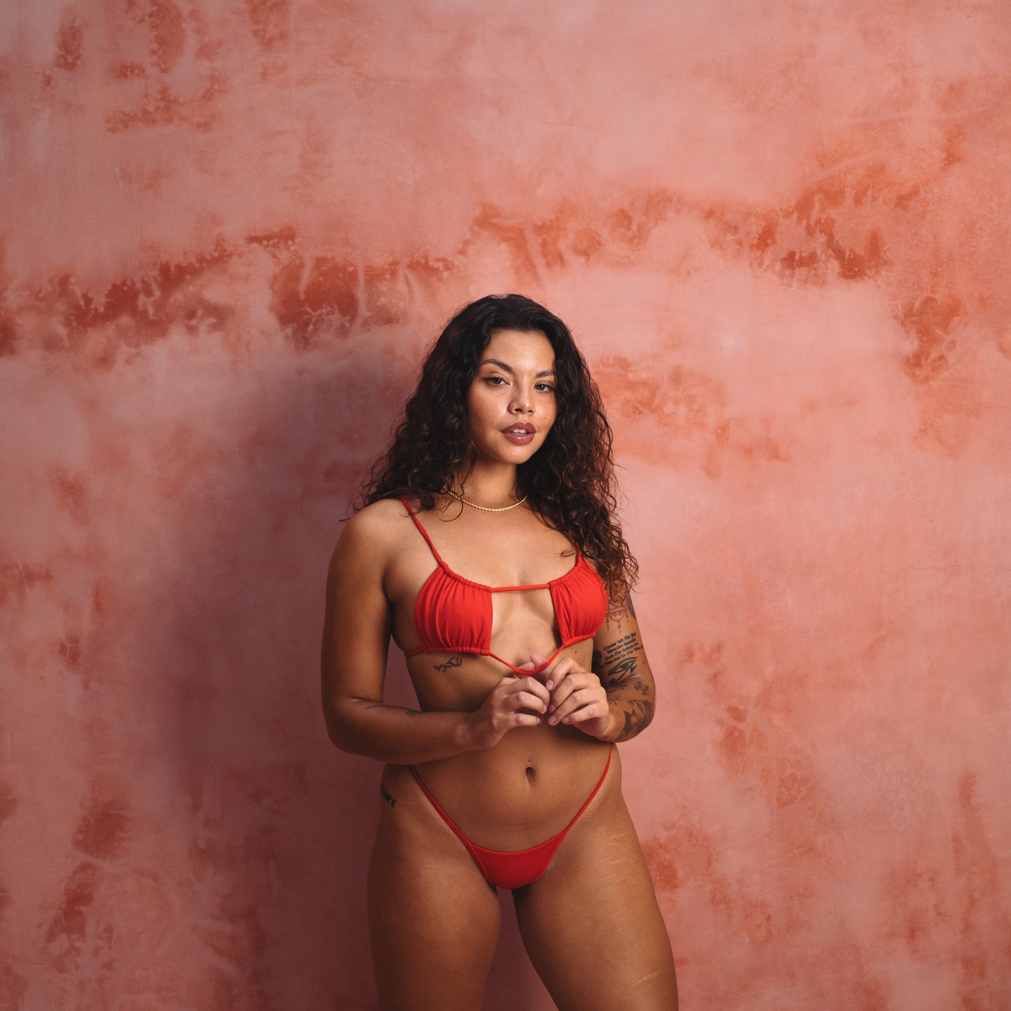 bikini set in red medium size